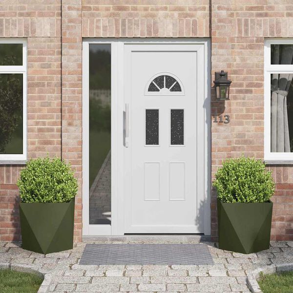 vidaXL Planter 2 pcs Olive Green 50 x 50 x 50 cm Steel