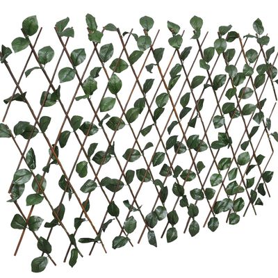 vidaXL Willow Trellis Fences 5 pcs with Artificial Leaves 180x60 cm