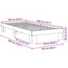 vidaXL Bed Frame without Mattress 100x200 cm Solid Wood Oak