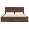 vidaXL Bed Frame with Drawer Brown Oak 200 x 200 cm Engineer Wood