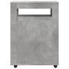 vidaXL Narrow Bathroom Cabinet with Wheels Concrete Grey Engineered Wood