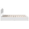 vidaXL Storage Bed with Headboard White 140 x 190 cm Engineered Wood