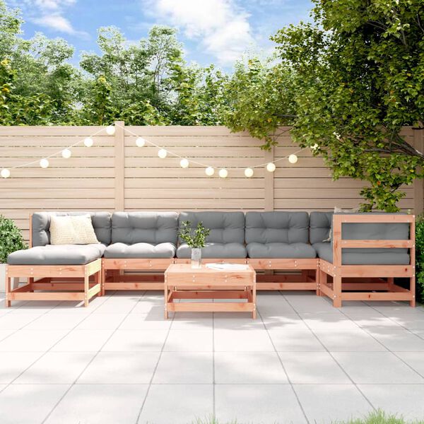 vidaXL 8 Piece Garden Lounge Set Solid Wood Douglas