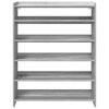 vidaXL Shoe Rack Grey Sonoma 80x25x100 cm Engineered Wood