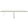 vidaXL Manual Retractable Awning with LED 600x300 cm Cream