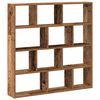 vidaXL Wall Cube Shelf 12 Compartments Old Wood Engineered Wood