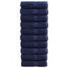 vidaXL Premium Guest Towels "SOLUND" 10 pcs Navy Blue 30x50 cm 600 gsm