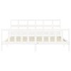 vidaXL Bed Frame without Mattress White 200x200 cm Solid Wood Pine