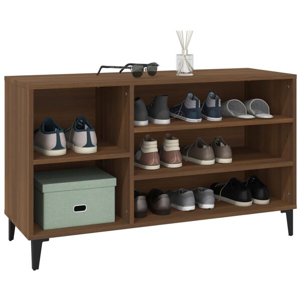 vidaXL Shoe Cabinet Brown Oak 102x36x60 cm Engineered Wood
