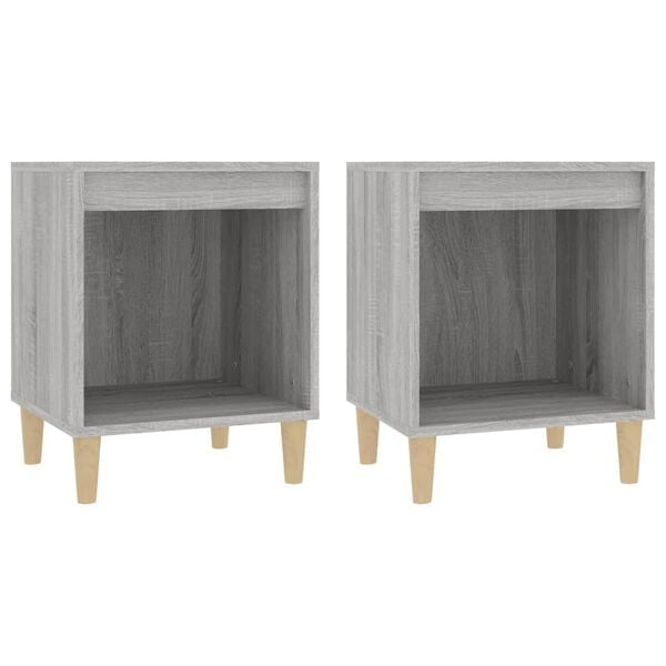 vidaXL Bedside Cabinets 2 pcs Grey Sonoma 40x35x50 cm