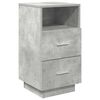 vidaXL Bedside Cabinets 2 pcs with 2 Drawers Concrete Grey 36x36x68 cm