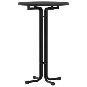 vidaXL Bar Table Black &Oslash;70x110 cm Engineered Wood and Steel