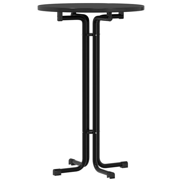 vidaXL Bar Table Black &Oslash;70x110 cm Engineered Wood and Steel