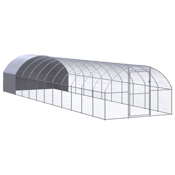 vidaXL Outdoor Chicken Coop 3x12x2 m Galvanised Steel