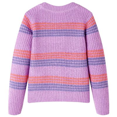 Kids' Sweater Stripes Knitted Lilac and Pink 92