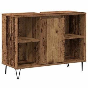 vidaXL Bathroom Cabinet Old Wood 80 x 33 x 60 cm Engineered Wood