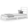 vidaXL Pull-out Day Bed without Mattress White 2x(90x200) cm