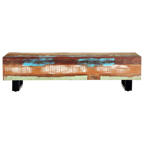 vidaXL Coffee Table 120x50x30 cm Solid Reclaimed Wood and Steel