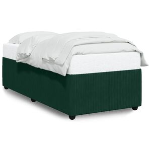 vidaXL Bed Frame without Mattress Dark Green 80x200 cm Velvet