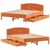 vidaXL Bed Frame without Mattress Wax Brown 140x200 cm Solid Wood Pine