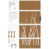 vidaXL Garden Gate 85x175 cm Corten Steel Grass Design
