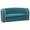 vidaXL Foldable Dog Sofa Turquoise 76x71x30 cm Linen Washable Cushion