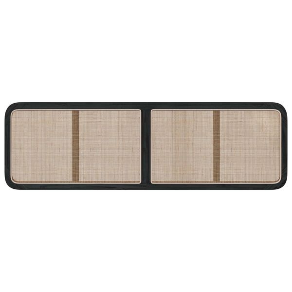 vidaXL Headboard with Headboard Black 180 x 55x 3 cm Rattan