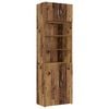 vidaXL Storage Cabinet with Shelves Old Wood 70 x 42.5 x 225 cm
