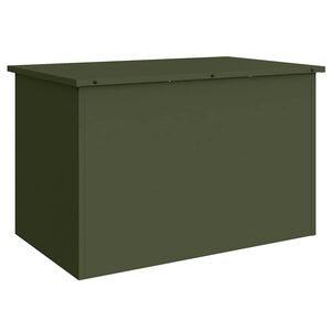 vidaXL Outdoor Storage Box Olive Green 80 x 50.5 x 50 cm Steel