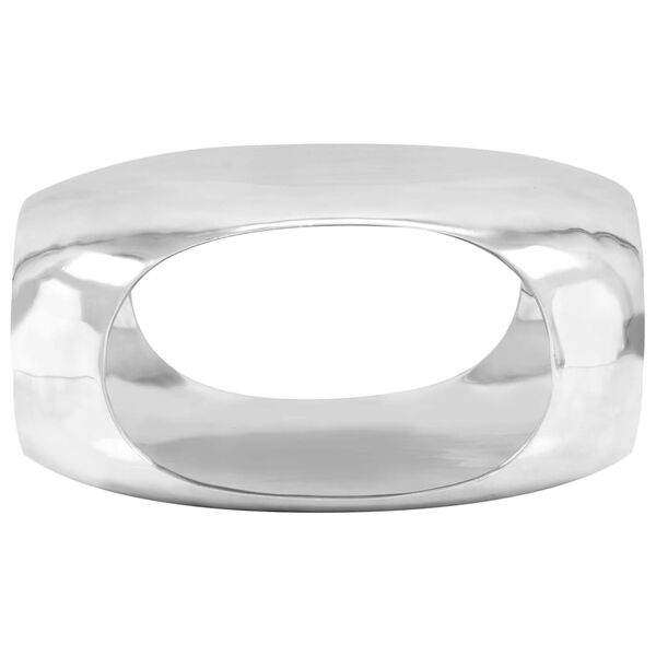 vidaXL Coffee Table Casted Aluminium 70x70x32 cm Silver