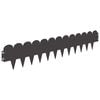 vidaXL Lawn Edging 20 pcs 103 x 20 cm Steel Black