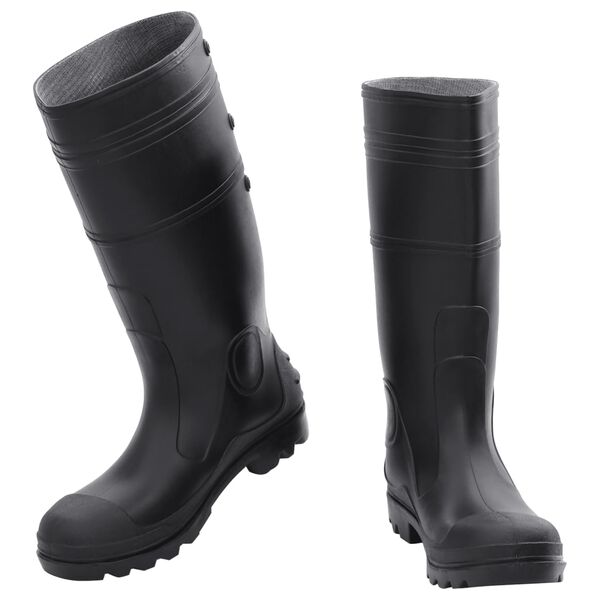 vidaXL Rain Boots Black Size 41 PVC