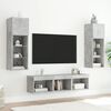 vidaXL 5 Piece TV Wall Units with LED Concrete Grey Engineered Wood