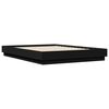 vidaXL Bed Frame with LED without Mattress Black 150x200 cm King Size