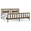 vidaXL Bed Frame without Mattress Brown Solid Wood Pine Super King Size