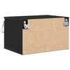 vidaXL Wall-mounted Bedside Cabinet Black Oak 50 x 36 x 30 cm