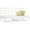 vidaXL Day Bed without Mattress White 90x200 cm Solid Wood Pine