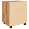 vidaXL Mobile File Cabinet with Wheels Artisan Oak 45x38x54 cm Engineered Wood