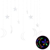 vidaXL Star and Moon Fairy Lights Remote Control 138 LED Colourful