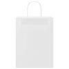 vidaXL Paper Bags 250 pcs with Handles White 26x12x35 cm