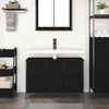 vidaXL Basin Cabinet with Drawers Black Oak 90x34.5x60 cm