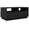 vidaXL Coffee Table with LED Lights Black 90x49x40 cm