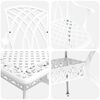 vidaXL Garden Dining Set 7 pcs White Aluminium