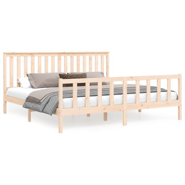 vidaXL Bed Frame without Mattress 200x200 cm Solid Wood Pine