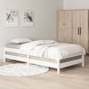 vidaXL Stack Bed without Mattress White 80x200 cm Solid Wood Pine