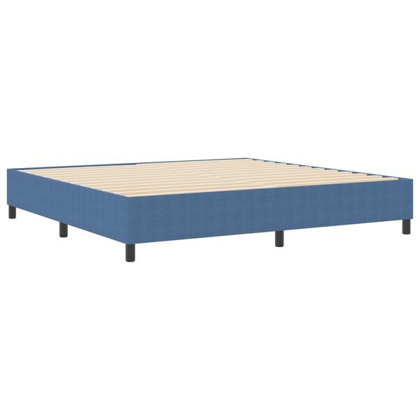 vidaXL Platform Bed Frame Blue 200 x 200 cm Fabric