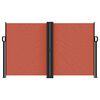 vidaXL Retractable Side Awning Terracotta 140x600 cm