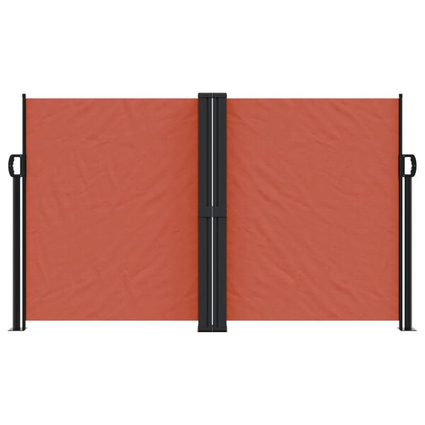 vidaXL Retractable Side Awning Terracotta 140x600 cm