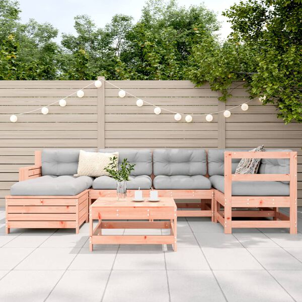 vidaXL 7 Piece Garden Sofa Set Solid Wood Douglas Fir
