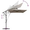 vidaXL Cantilever Banana Parasol Taupe 294 x 200 x 254 cm